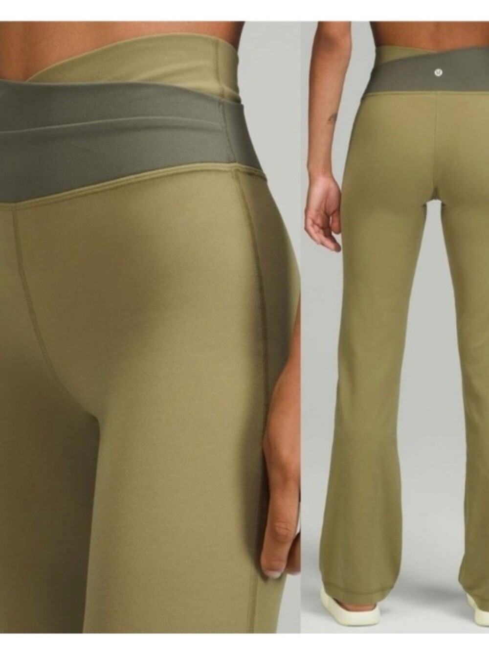 Lululemon Throwback Astro Pant High-Rise Olive Flare Yoga Pants Size 6 - Picture 1 of 9